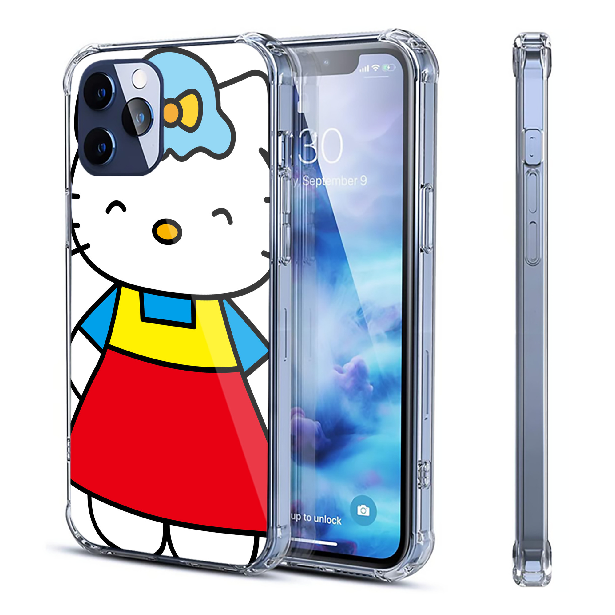 （画像用） Hello Kitty ハローキティ 【iPhone 12シリーズ対応】透明スマホケース（クリアソフトケース）